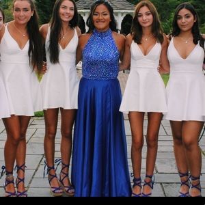 Royal Blue Two Piece Prom Dress